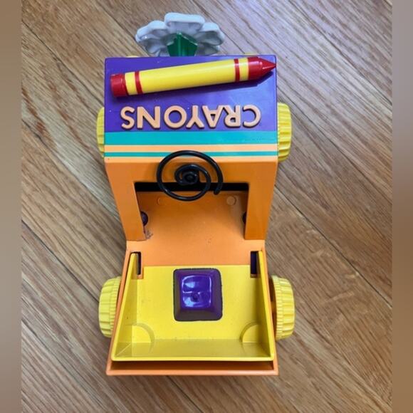RARE 1999 Playmates Crayons Multicolor Wind Up Toy Car - Picture 3 of 6